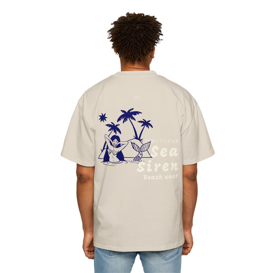 Sea Siren - Men's Heavy Oversized Tee, Japanese 'I have genital lice' (Crabs) - Rude Translation Clothing