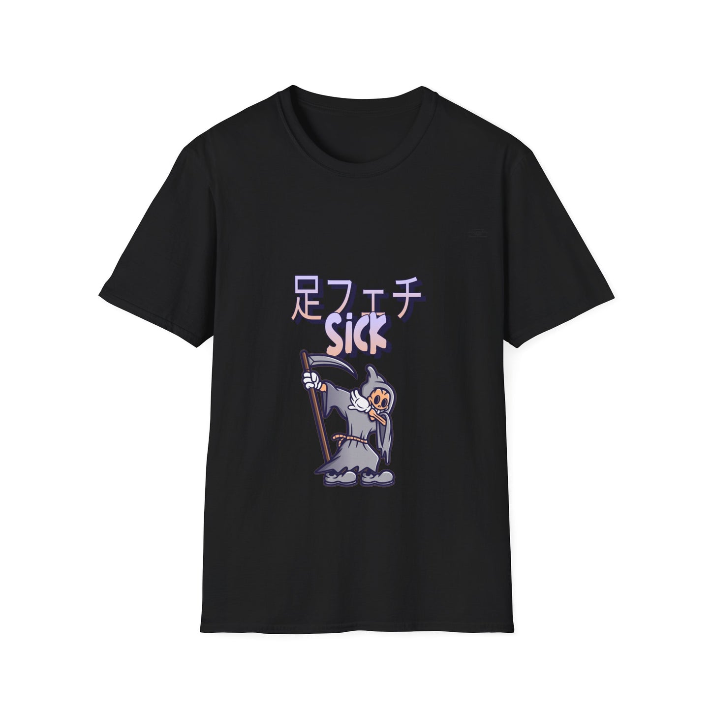 Reaper - Unisex Softstyle T-Shirt, Japanese Sick 'Foot fetish' - Rude Translation Clothing