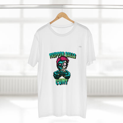 Skull - Men's Staple Tee, English 'Trippin balls cunt' - Rude Translation Clothing