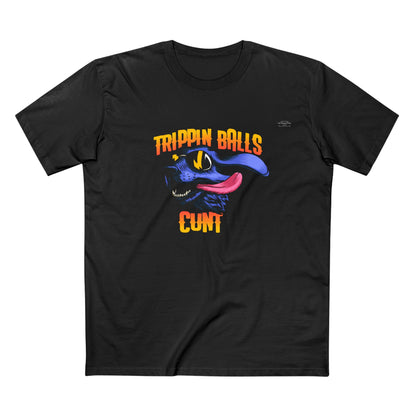 Dog - Men's Staple Tee, English 'Trippin balls cunt' - Rude Translation Clothing