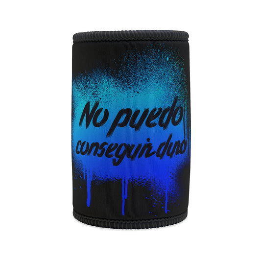 Blue graffiti- Stubby Cooler, Spanish 'I can't get hard' - Rude Translation Clothing