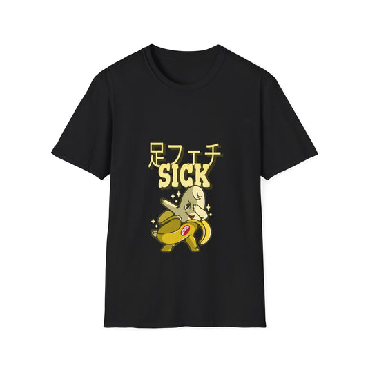 Banana - Unisex Softstyle T-Shirt, Japanese Sick 'Foot fetish' - Rude Translation Clothing