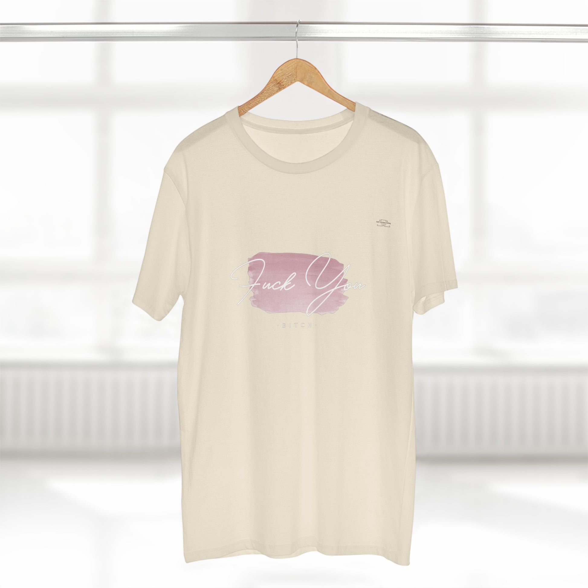 Pink - Men's Staple Tee, English 'Fuck you bitch' - Rude Translation Clothing