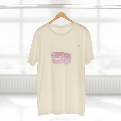 Pink - Men's Staple Tee, English 'Fuck you bitch' - Rude Translation Clothing