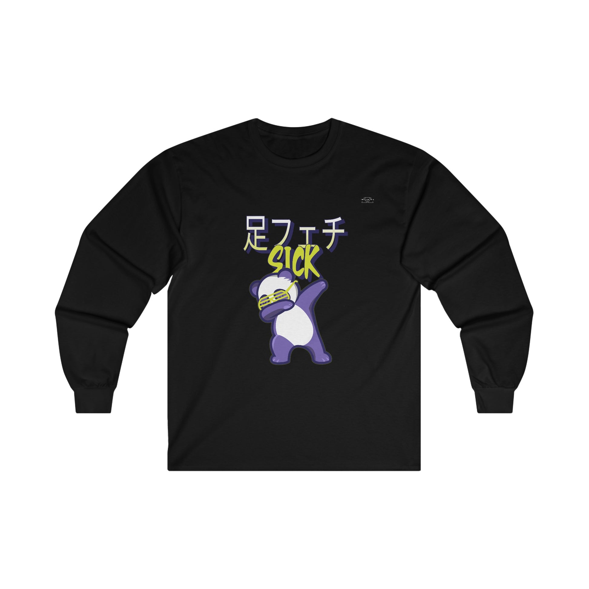 Panda - Unisex Cotton Long Sleeve. Japanese Sick 'Foot fetish' - Rude Translation Clothing