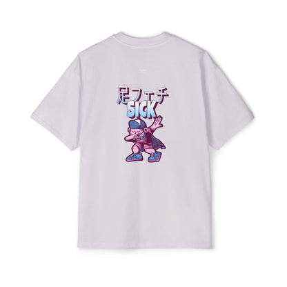 Cape - Men's Heavy Oversized Tee, Japanese Sick 'Foot fetish' - Rude Translation Clothing