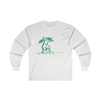 Island - Unisex Cotton Long Sleeve. Japanese 'I have genital lice' (Crabs) - Rude Translation Clothing