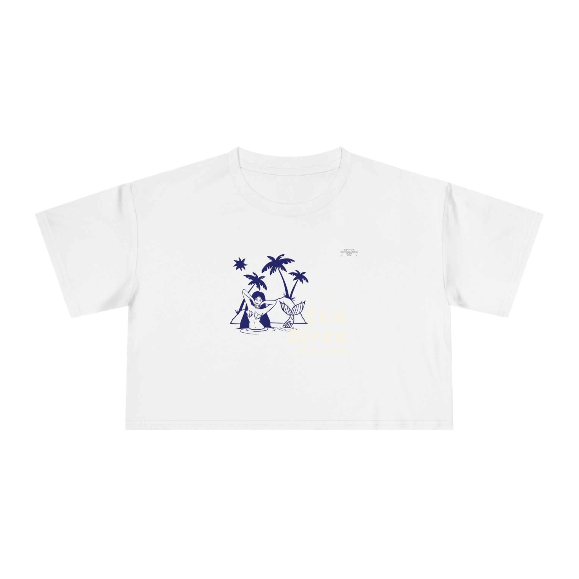 Sea Siren - Women's Crop Tee, Japanese 'I have genital lice' (Crabs) - Rude Translation Clothing