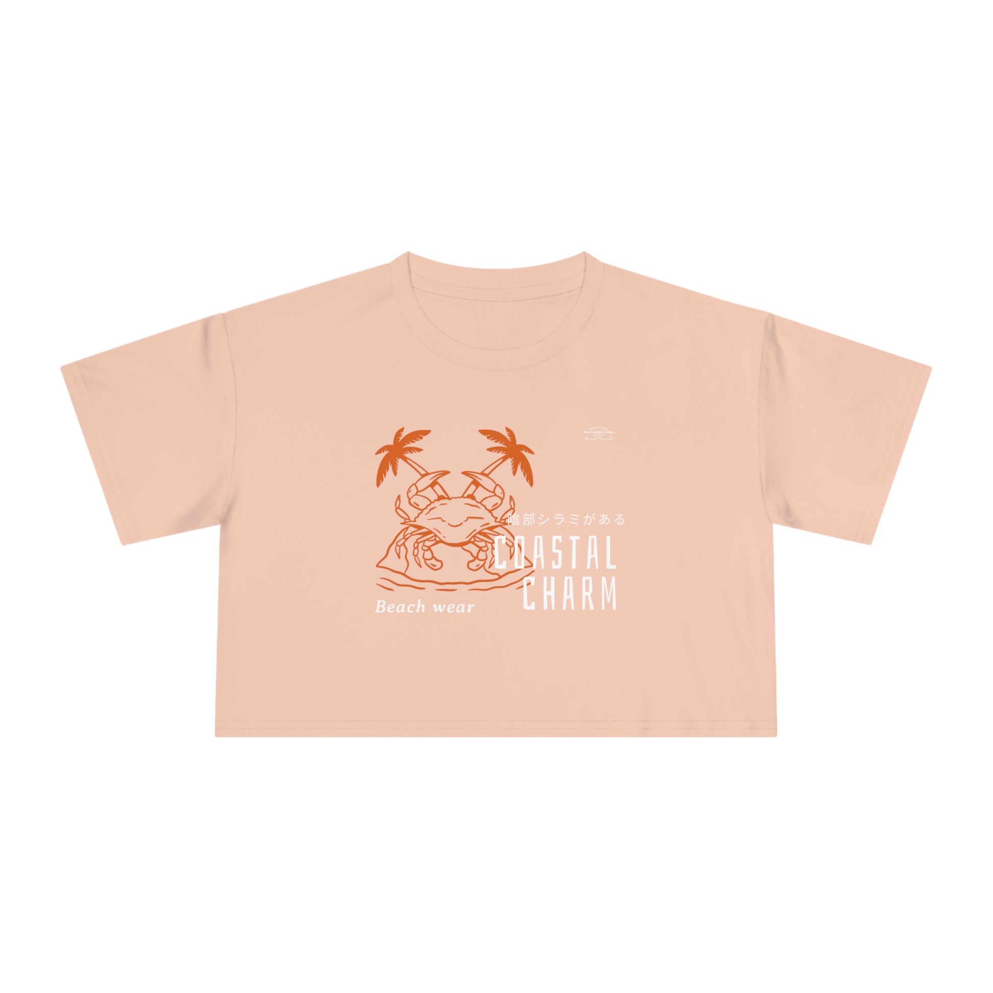 Crab - Women's Crop Tee, Japanese 'I have genital lice' (Crabs) - Rude Translation Clothing