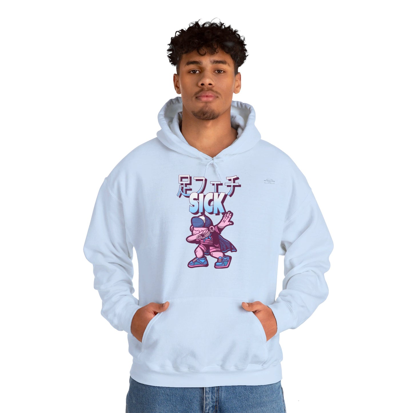 Japanese 'Sick foot fetish', Troll dabbing in cape - Unisex Heavy Blend Hoodie - Rude Translation Clothing