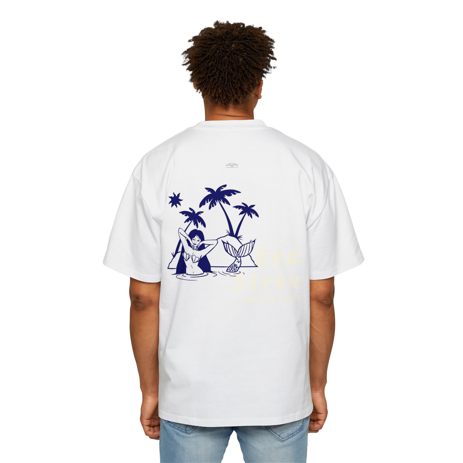 Sea Siren - Men's Heavy Oversized Tee, Japanese 'I have genital lice' (Crabs) - Rude Translation Clothing