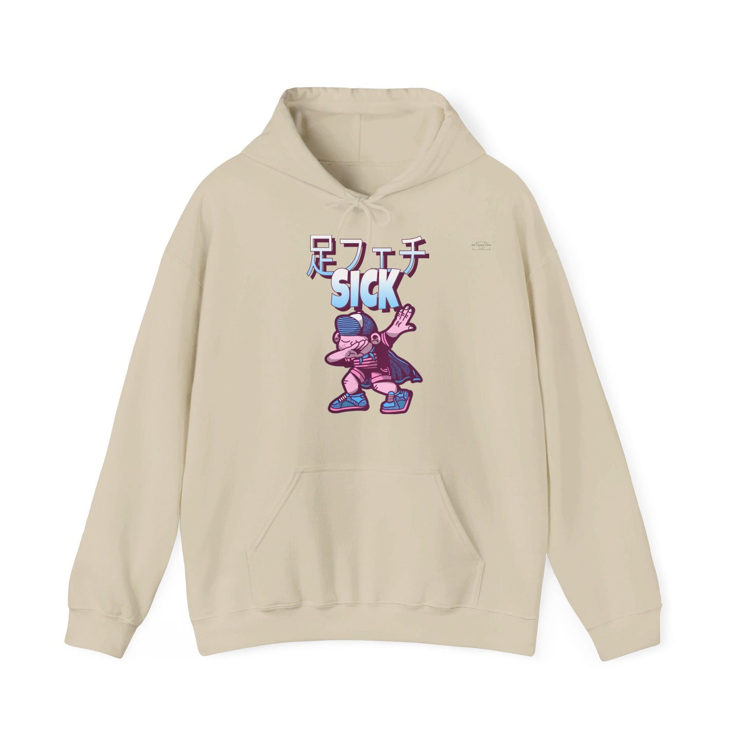 Japanese 'Sick foot fetish', Troll dabbing in cape - Unisex Heavy Blend Hoodie - Rude Translation Clothing