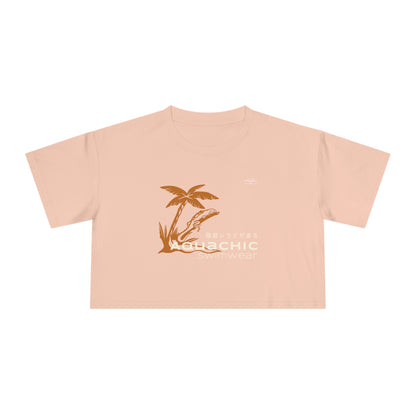 Lizard - Women's Crop Tee, Japanese 'I have genital lice' (Crabs) - Rude Translation Clothing