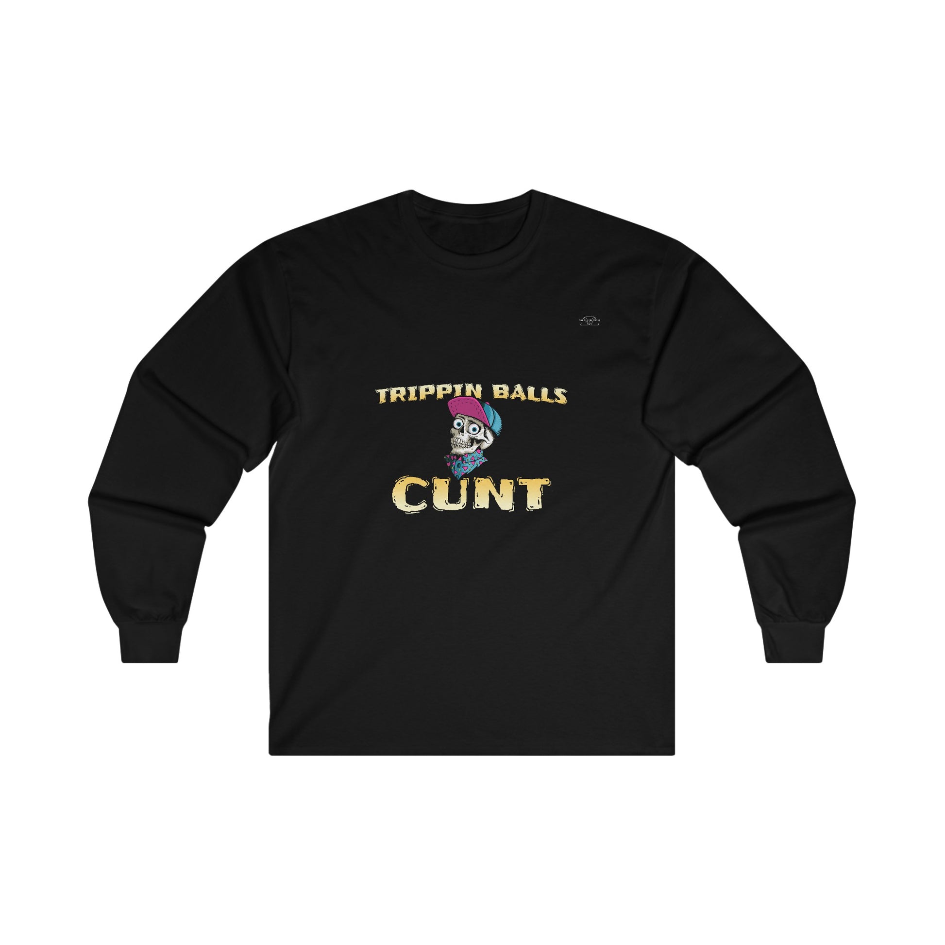 Cap - Unisex Cotton Long Sleeve. English 'Trippin balls cunt' - Rude Translation Clothing