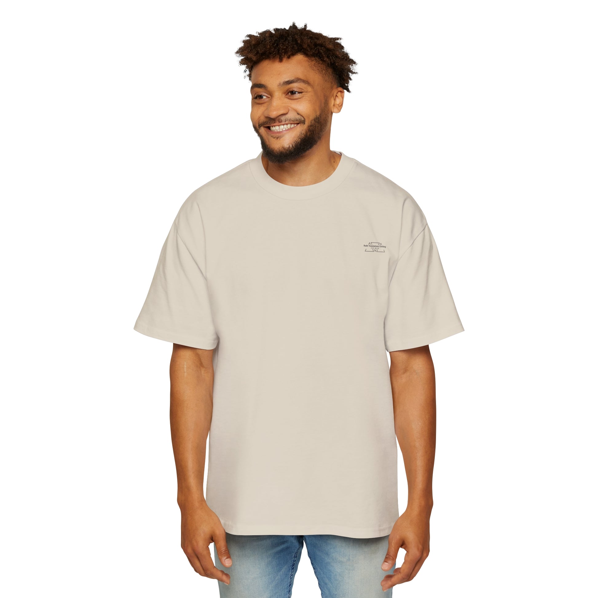 Men's Heavy Oversized Tee, Korean "I shit my pants" - Rude Translation Clothing