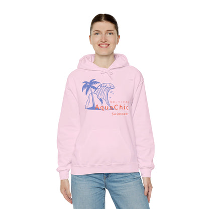 Japanese "I have genital lice" (Crabs), Blue Wave - Unisex Heavy Blend Hoodie - Rude Translation Clothing