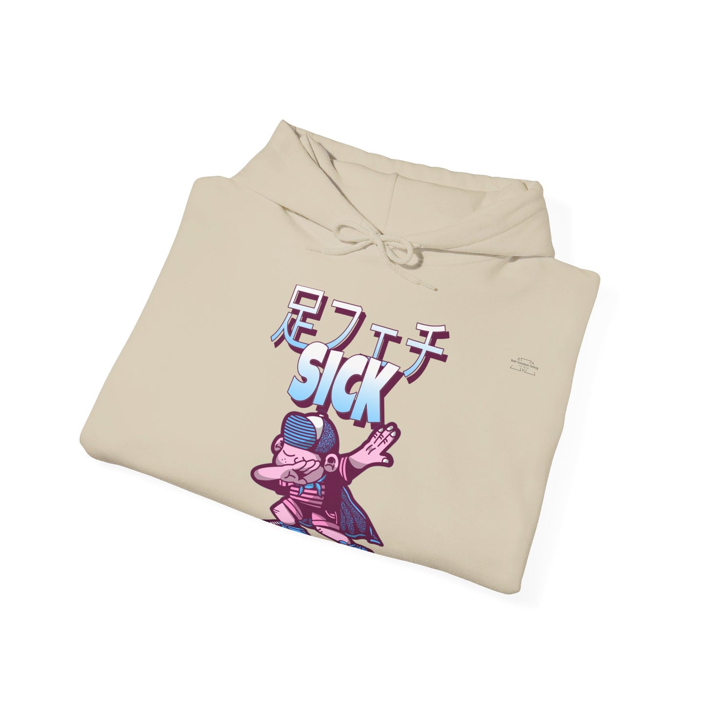 Japanese 'Sick foot fetish', Troll dabbing in cape - Unisex Heavy Blend Hoodie - Rude Translation Clothing