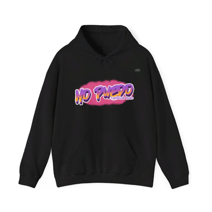 Spanish 'I can't get hard', Purple Graffiti - Unisex Heavy Blend Hoodie - Rude Translation Clothing