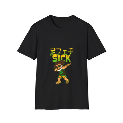 Dreads - Unisex Softstyle T-Shirt, Japanese Sick 'Foot fetish' - Rude Translation Clothing