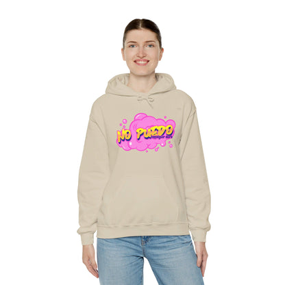 Spanish 'I can't get hard', Pink Graffiti - Unisex Heavy Blend Hoodie - Rude Translation Clothing