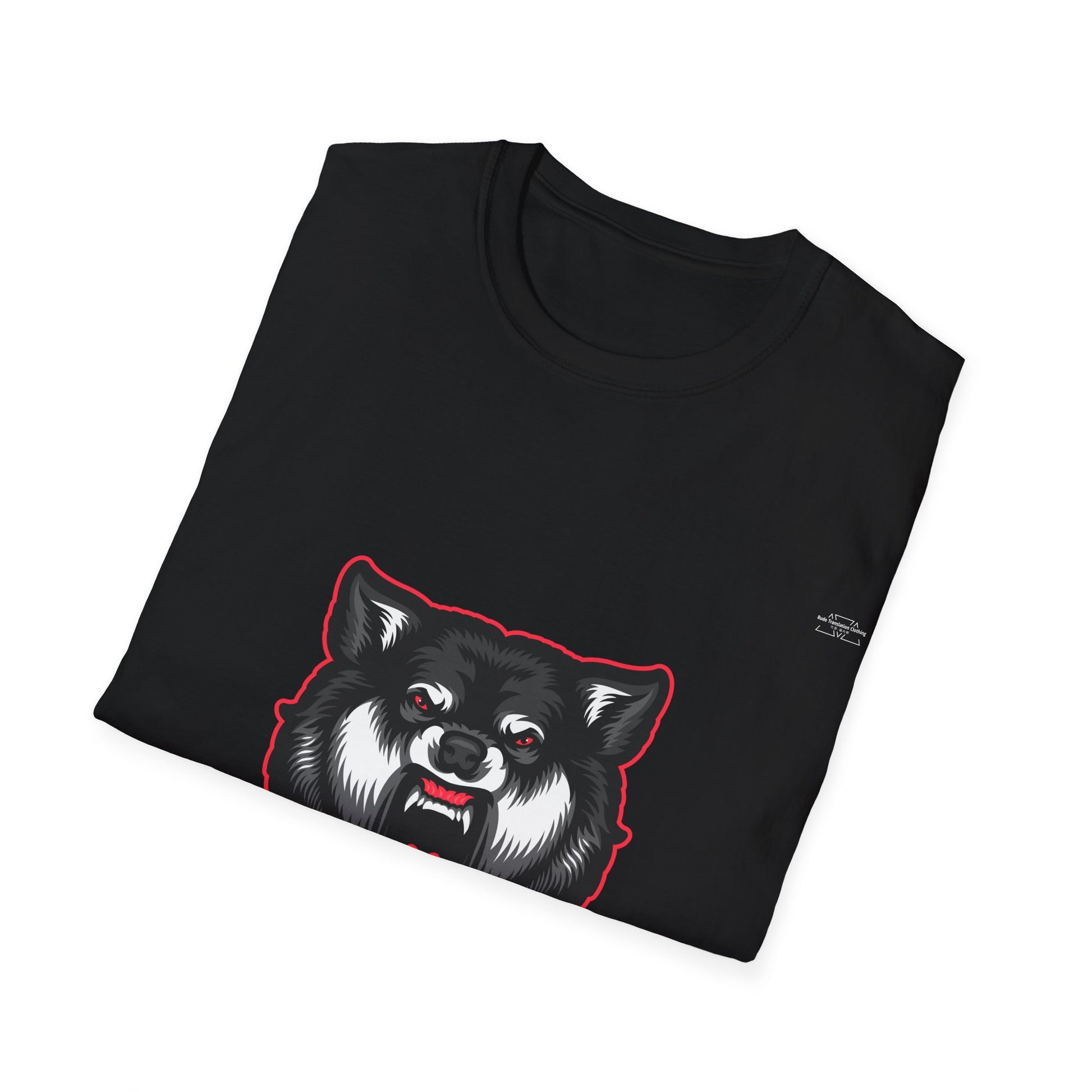 Wolf - Unisex Softstyle T-Shirt, Chinese 'I shit my pants' - Rude Translation Clothing