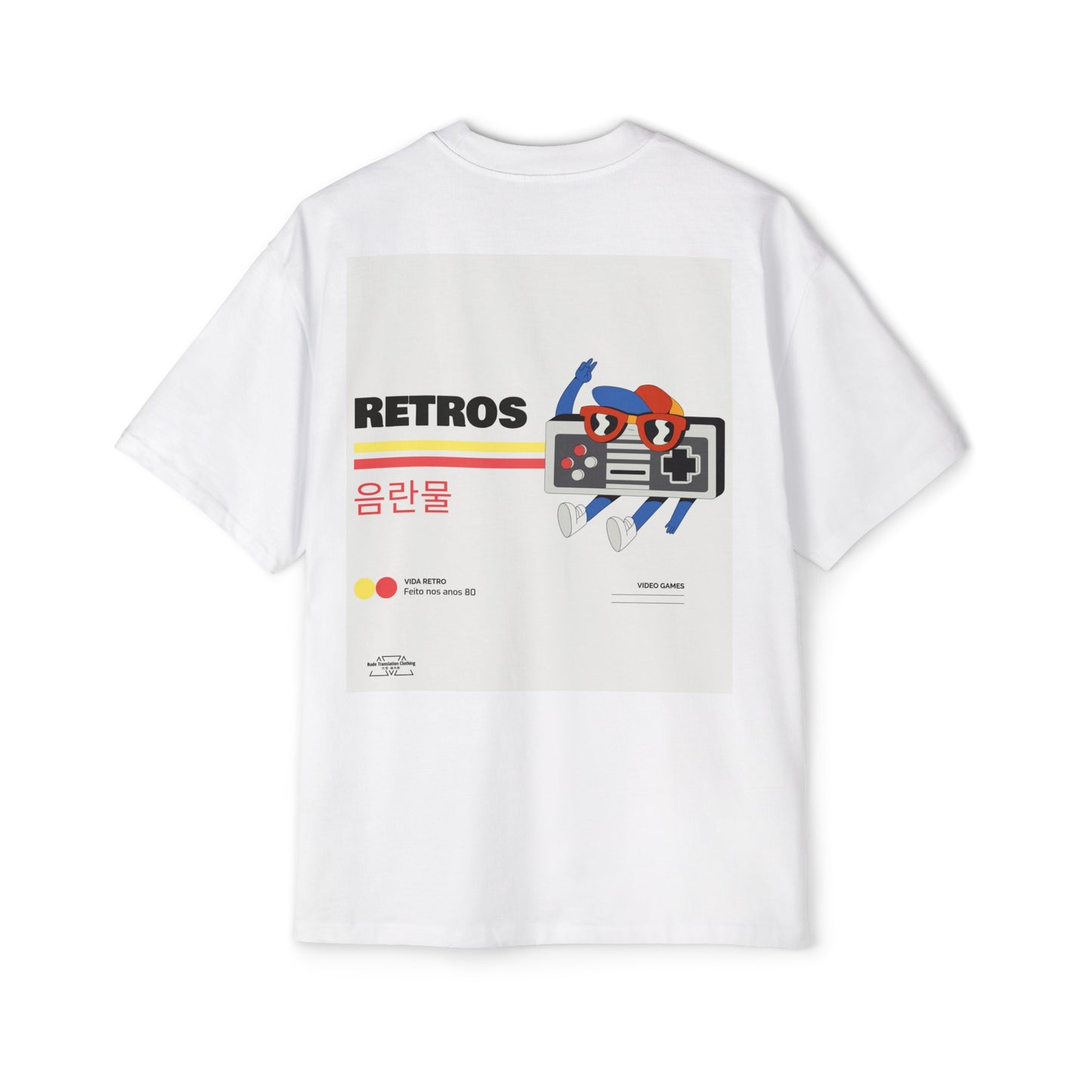 Retro - Men's Heavy Oversized Tee, Korean "Pornography" - Rude Translation Clothing