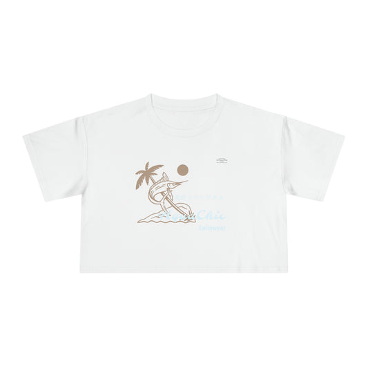 Marlin - Women's Crop Tee, Japanese 'I have genital lice' (Crabs) - Rude Translation Clothing