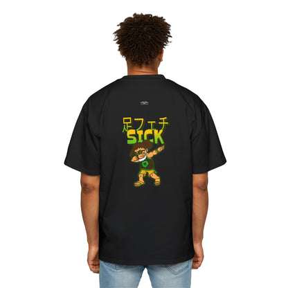 Dreads - Men's Heavy Oversized Tee, Japanese Sick 'Foot fetish' - Rude Translation Clothing