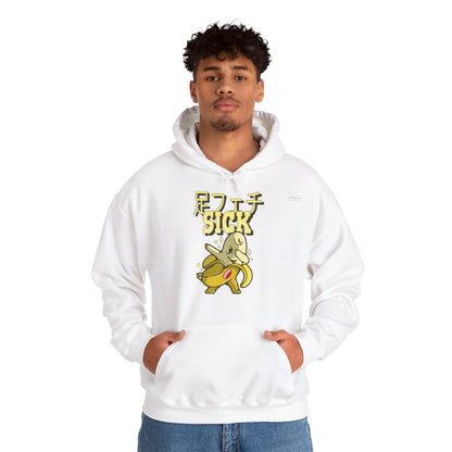 Japanese 'Sick foot fetish', Dabbing Banana - Unisex Heavy Blend Hoodie - Rude Translation Clothing