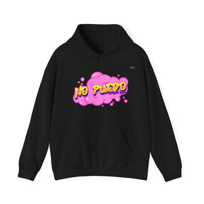 Spanish 'I can't get hard', Pink Graffiti - Unisex Heavy Blend Hoodie - Rude Translation Clothing