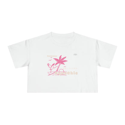 Stork - Women's Crop Tee, Japanese 'I have genital lice' (Crabs) - Rude Translation Clothing