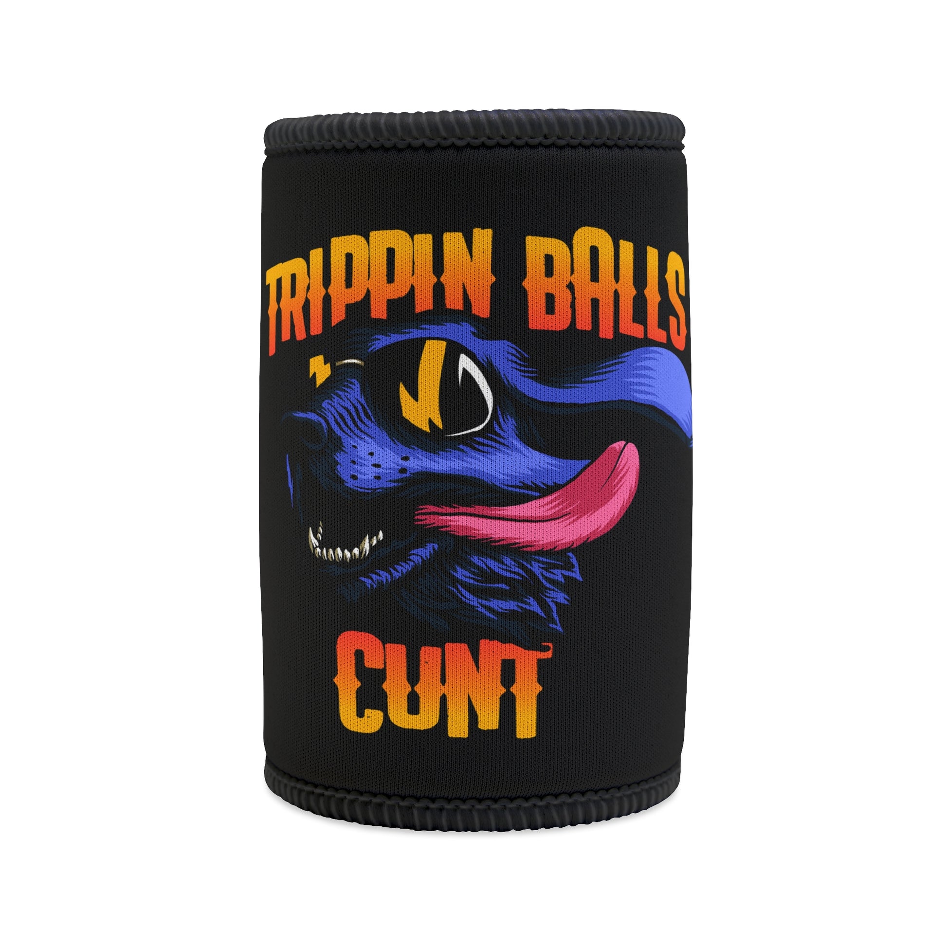 Dog - Stubby Cooler, English 'Trippin balls cunt' - Rude Translation Clothing