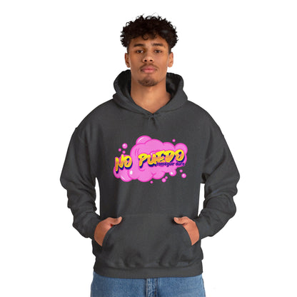 Spanish 'I can't get hard', Pink Graffiti - Unisex Heavy Blend Hoodie - Rude Translation Clothing