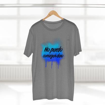 Blue graffiti- Men's Staple Tee, Spanish 'I can't get hard' - Rude Translation Clothing